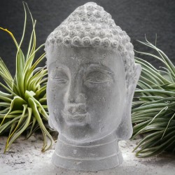 Buddha Deko Beton 30cm grau