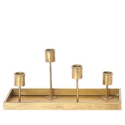 Kerzenleuchter -Faro- Metall 13x30cm gold