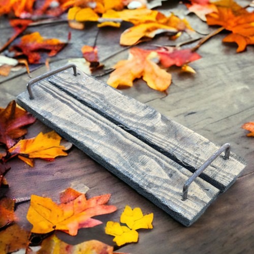Tablett -Vintaged- Holz 40x14cm grau-washed