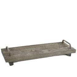 Tablett -Vintage- Holz 40cm grau-washed