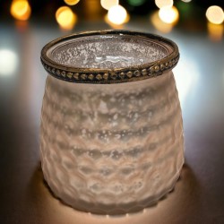 Windlicht -Cordell- Glas 10cm pearl