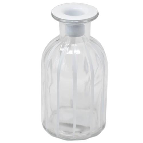 Vase -Bottled- Glas 14x7cm weiss