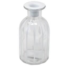 Vase -Bottled- Glas 14x7cm weiss