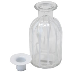 Vase -Bottled- Glas 14x7cm weiss