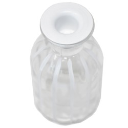 Vase -Bottled- Glas 14x7cm weiss