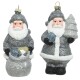 Baumkugel -Santa- 2ass Plastik 13cm silber