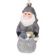 Baumkugel -Santa- 2ass Plastik 13cm silber
