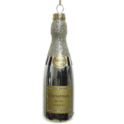 Baumkugel -Champagne- Glas 13x4cm gold