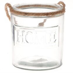 Vase -Home- Glas 20x18cm klar