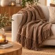 Decke -Coziness- Baumwolle 130x160cm braun