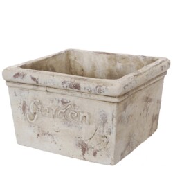 Blumentopf -Roma- Keramik 11x18cm creme