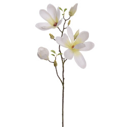Kunstblume -Magnolie Medium- 95cm weiss-gelb