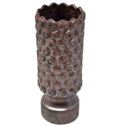 Vase -Bronzi- Keramik 21x9cm braun