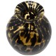 Vase -Tigre- Glas 15x13cm braun