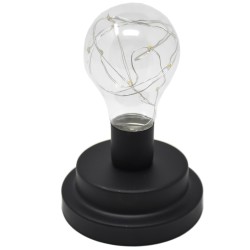 Tischlampe -Edison- LED Batterie 14x10cm schwarz