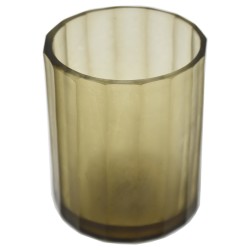 Windlicht -Denzel- Glas 10x8cm braun