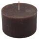 Kerze -Rustic Cylinder- 6x10cm chocolate