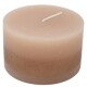 Kerze -Rustic Cylinder Stripe- 6x10cm hell-kupfer