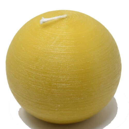 Kerze -Powderpressed Ball- 10x10cm ochre