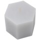 Kerze -Rustic Hexagonal- 8x10cm hellgrau