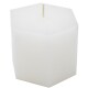 Kerze -Rustic Hexagonal- 8x10cm weiss
