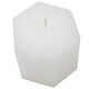 Kerze -Rustic Hexagonal- 8x10cm weiss