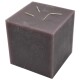 Kerze -Rustic Block- 14x14cm braun