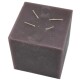 Kerze -Rustic Block- 14x14cm braun