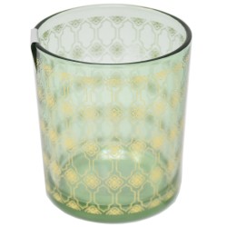 Teelichthalter -Orio- Glas 10x9cm gold-grün