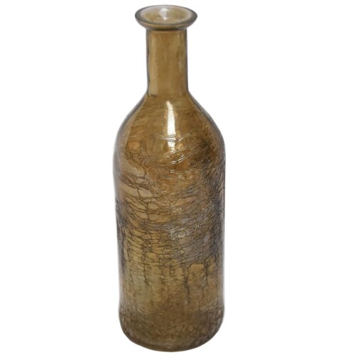 Vase -Crackle- Glas 34x10cm gold