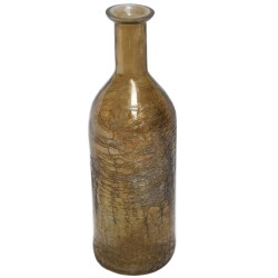 Vase -Crackle- Glas 34x10cm gold