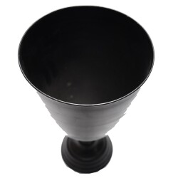 Vase -Ordinary- Metall 32x18cm schwarz