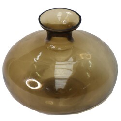 Vase -Azur- Glas 13x18cm grau-braun