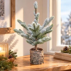 Tannenbaum Spruce Topf 37cm grün-weiss