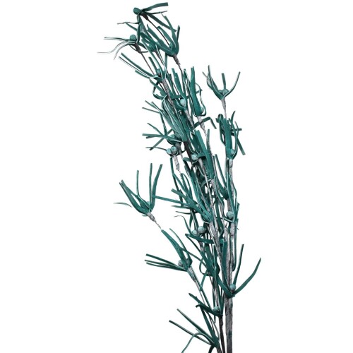Kunstblume -Spider- 77cm blau-grün