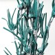 Kunstblume -Spider- 77cm blau-grün