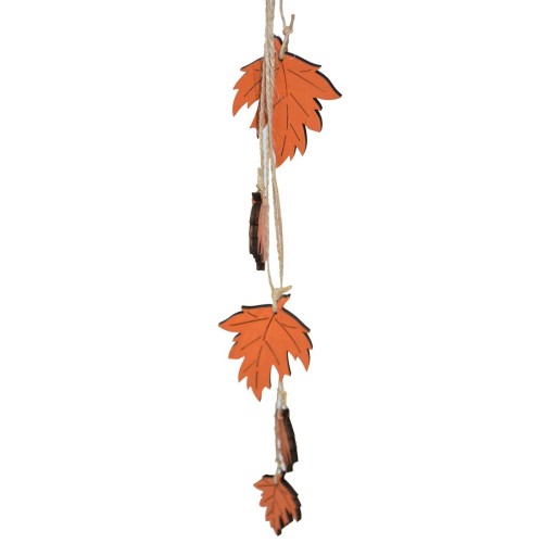 Bündel -Blätter- Deko Holz 32cm orange