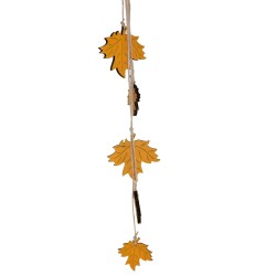 Bündel -Blätter- Deko Holz 32cm gelb
