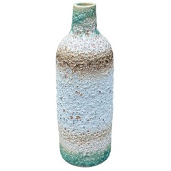 Vase -Tristan- Porzellan 23x7cm grau-grün