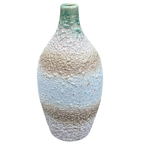 Vase -Tristan- Porzellan 18x9cm grau-grün