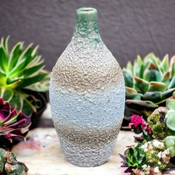 Vase -Tristan- Porzellan 18cm grau-grün