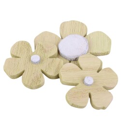 Streudeko -Blume- 3er-Set Holz 8cm grün