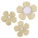 Streudeko -Blume- 3er-Set Holz 8cm grün
