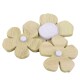 Streudeko -Blume- 3er-Set Holz 8cm grün