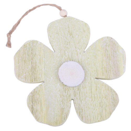 Blume -Essence- Deko-Anhänger Holz 17cm grün