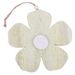 Blume -Essence- Deko-Anhänger Holz 17cm grün