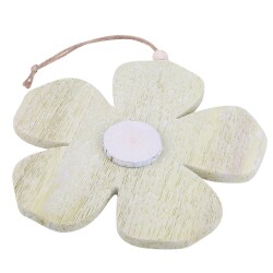 Blume -Essence- Deko-Anhänger Holz 17cm grün