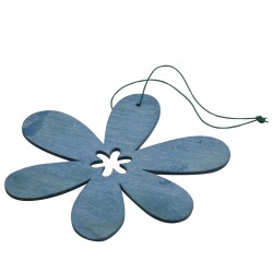 Blume -Summer- Deko-Anhänger Holz 10cm petrol