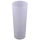 Vase -Stone Cut- Glas 21x8cm weiss