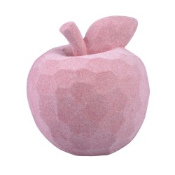 Apfel Velvet Deko-Objekt Resin 12cm rosa